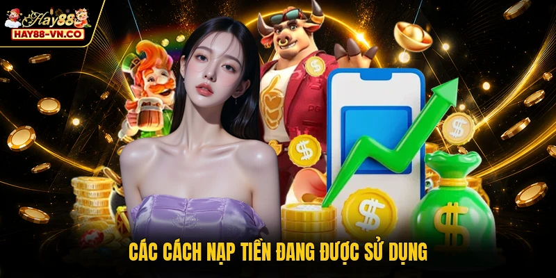Các cách nạp tiền đang được sử dụng